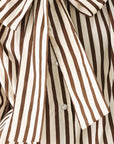 Flying Tomato Candyline Poet Striped Bow Blouse