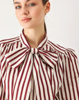 Flying Tomato Candyline Poet Striped Bow Blouse
