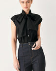 Flying Tomato | Statement Bow Sleeveless Blouse