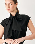 Flying Tomato | Statement Bow Sleeveless Blouse
