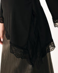 Flying Tomato | After Hours Lace-Trim Asymmetrical Top