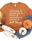 Leaves & Fall Things Graphic Tees- 3 colors options