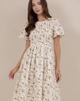 Maylee Dress in Ivory Cream Floral
