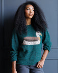 Field Duck Motif Knit Sweater