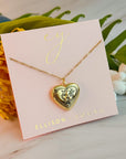 Nostalgic Heart Initial Open Locket Necklace