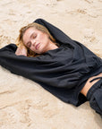 HALEY Bamboo Fleece Sweaters, in Black