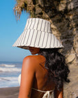 HARPER Handwoven Striped Wide-brim Hat - My Pampered Life Seattle