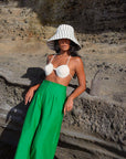 HARPER Handwoven Striped Wide-brim Hat - My Pampered Life Seattle