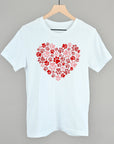 Paw Print Heart T-Shirt or Sweatshirt