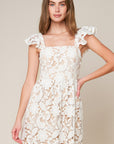 Still Thinking Lace Midi Dress
