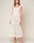 Still Thinking Lace Midi Dress