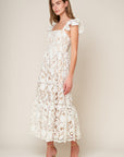 Still Thinking Lace Midi Dress