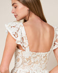 Still Thinking Lace Midi Dress