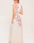 Botanical Dream Woven Lace Maxi Dress