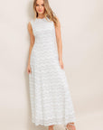 Heartfelt Cream Woven Lace Ankle Dress