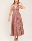 Flying Tomato Garden Party Rose Woven Midi Dress