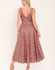 Flying Tomato Garden Party Rose Woven Midi Dress