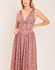 Flying Tomato Garden Party Rose Woven Midi Dress