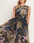 Flying Tomato | Foliage Whisper Floral Midi Dress
