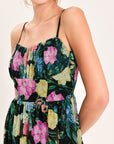 Shadow Floral Woven Midi Dress