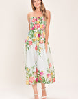 Shadow Floral Woven Midi Dress