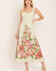 Flying Tomato Blossom Whisper Woven Midi Dress