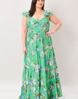Fresh Blossom Woven Maxi Dress
