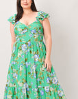 Fresh Blossom Woven Maxi Dress