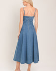 Indigo Whisper Denim Midi Dress