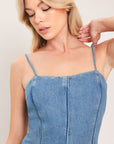Indigo Whisper Denim Midi Dress