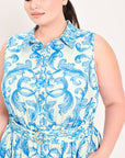 Blue Chateau Woven Floral Maxi Dress