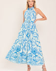 Blue Chateau Woven Floral Maxi Dress