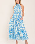 Blue Chateau Woven Floral Maxi Dress