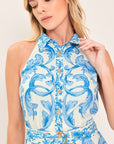 Blue Chateau Woven Floral Maxi Dress