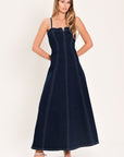 Denim Corset Midi Dress