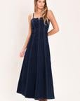 Denim Corset Midi Dress