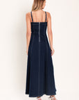 Denim Corset Midi Dress
