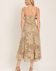 Flying Tomato Sandy Bloom Floral Woven Lace Midi Dress