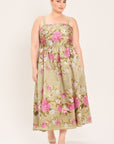 Flying Tomato | Peony Garden Floral Midi Dress