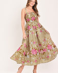 Flying Tomato | Peony Garden Floral Midi Dress