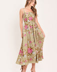 Flying Tomato | Peony Garden Floral Midi Dress