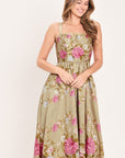 Flying Tomato | Peony Garden Floral Midi Dress