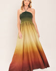 Flying Tomato Sunset Ombre Woven Maxi Dress