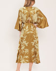 Flying Tomato | Butterscotch Blossom Floral Midi Dress