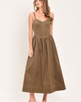 Flying Tomato Prairie Heart Cotton Midi Dress