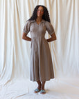 Femme Field Brown Midi Shirtdress