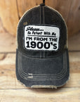 1900s Distressed Mesh Snapback Baseball Cap - My Pampered Life Seattle