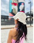 Checkered Pattern Terry Cloth C.C Bucket Hat KB004