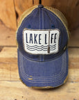 Lake Life distressed snapback mesh hat - My Pampered Life Seattle