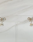 Sparkly Bow Teardrop Earrings